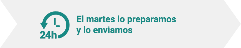 Nosotros lo preparamos y enviamos